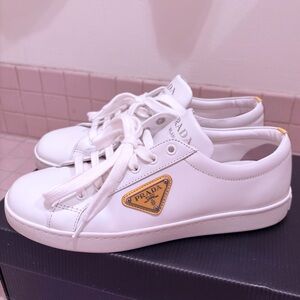 Prada Leather Soleil Sneakers